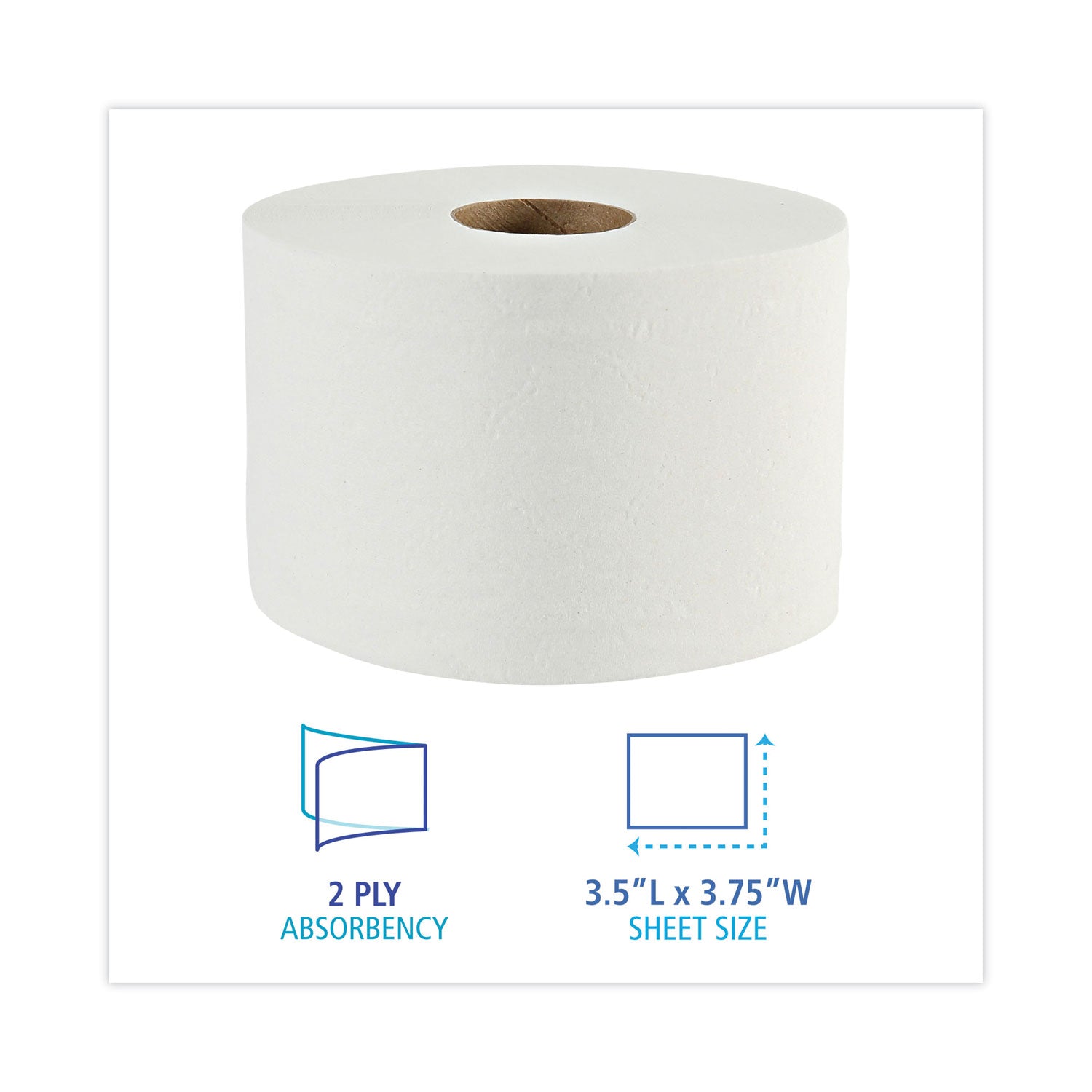 Boardwalk Green Xtra Controlled Bath Tissue, Septic Safe, 2-Ply, White, 1,000/Roll, 36 Rolls Carton, 48 Cartons/Pallet