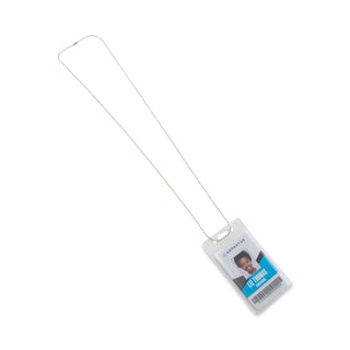 ID Badge Holder Chain, Metal Ball Chain Fastener, 36" Long, Nickel Plated, 100/Box