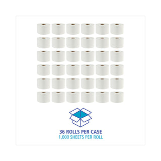 Boardwalk Green Xtra Controlled Bath Tissue, OptiCore, Septic Safe, 2-Ply, White, 1,000/Roll, 36 Rolls/Carton