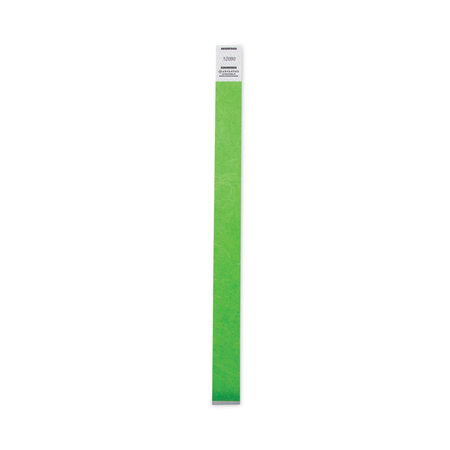 Crowd Management Wristbands, Sequentially Numbered, 9.75" x 0.75", Neon Green, 500/Pack