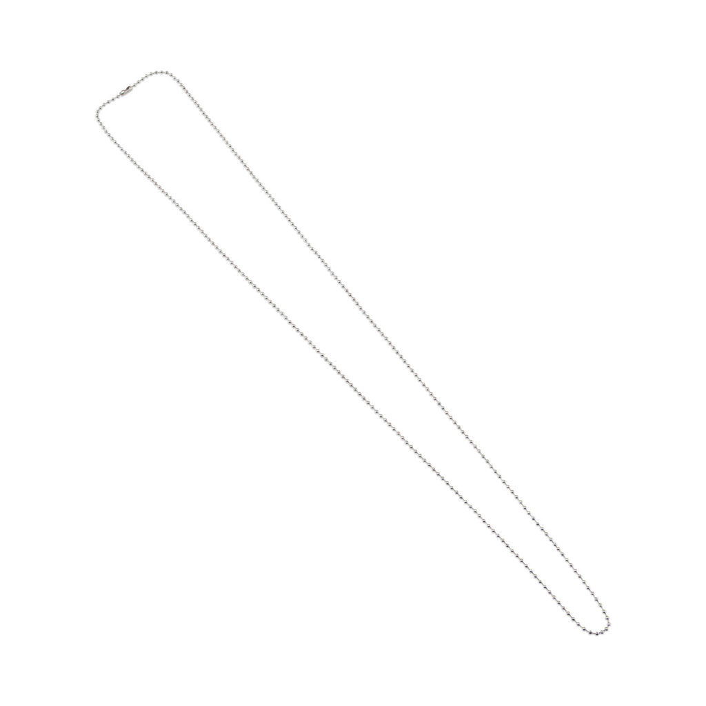 ID Badge Holder Chain, Metal Ball Chain Fastener, 36" Long, Nickel Plated, 100/Box