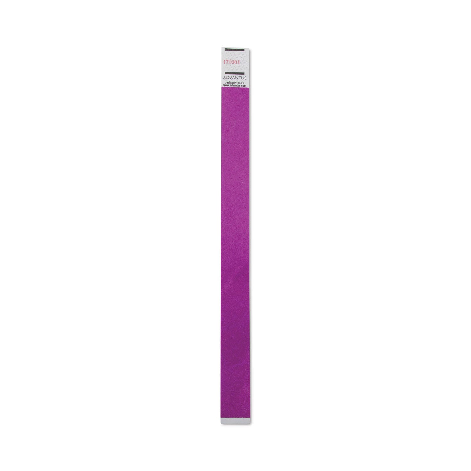 Crowd Management Wristbands, Sequentially Numbered, 9.75" x 0.75", Purple, 100/Pack
