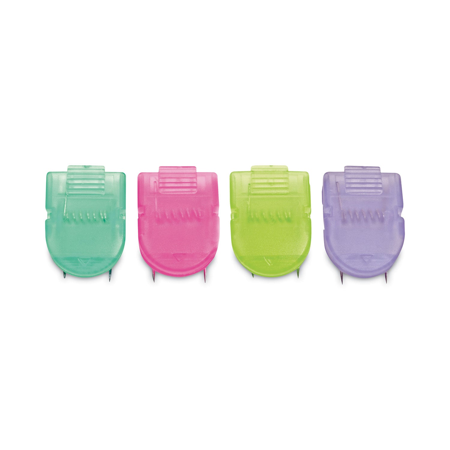 Advantus Brightly Colored Panel Wall Clips - Standard - 40 Sheet Capacity - 4 / Pack - Assorted - Plastic