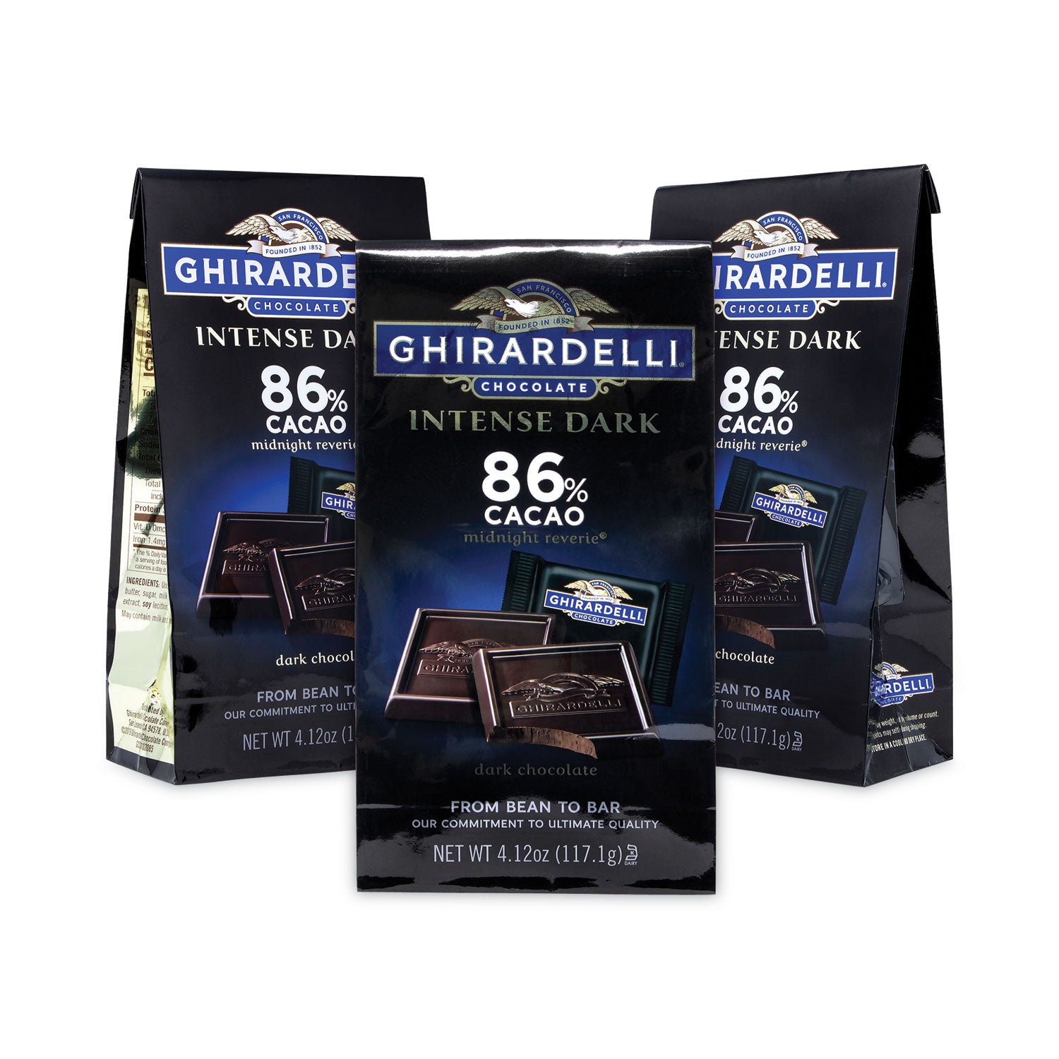 Intense Dark Midnight Reverie 86% Cacao Singles Bag, 4.12 oz Packs, 3 Count, Ships in 1-3 Business Days
