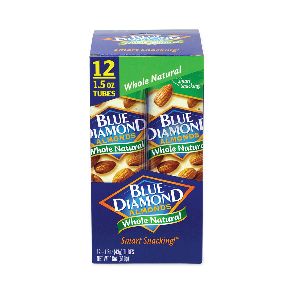 Whole Natural Almonds, 1.5 oz Bag, 12 Bags/Carton, Ships in 1-3 Business Days