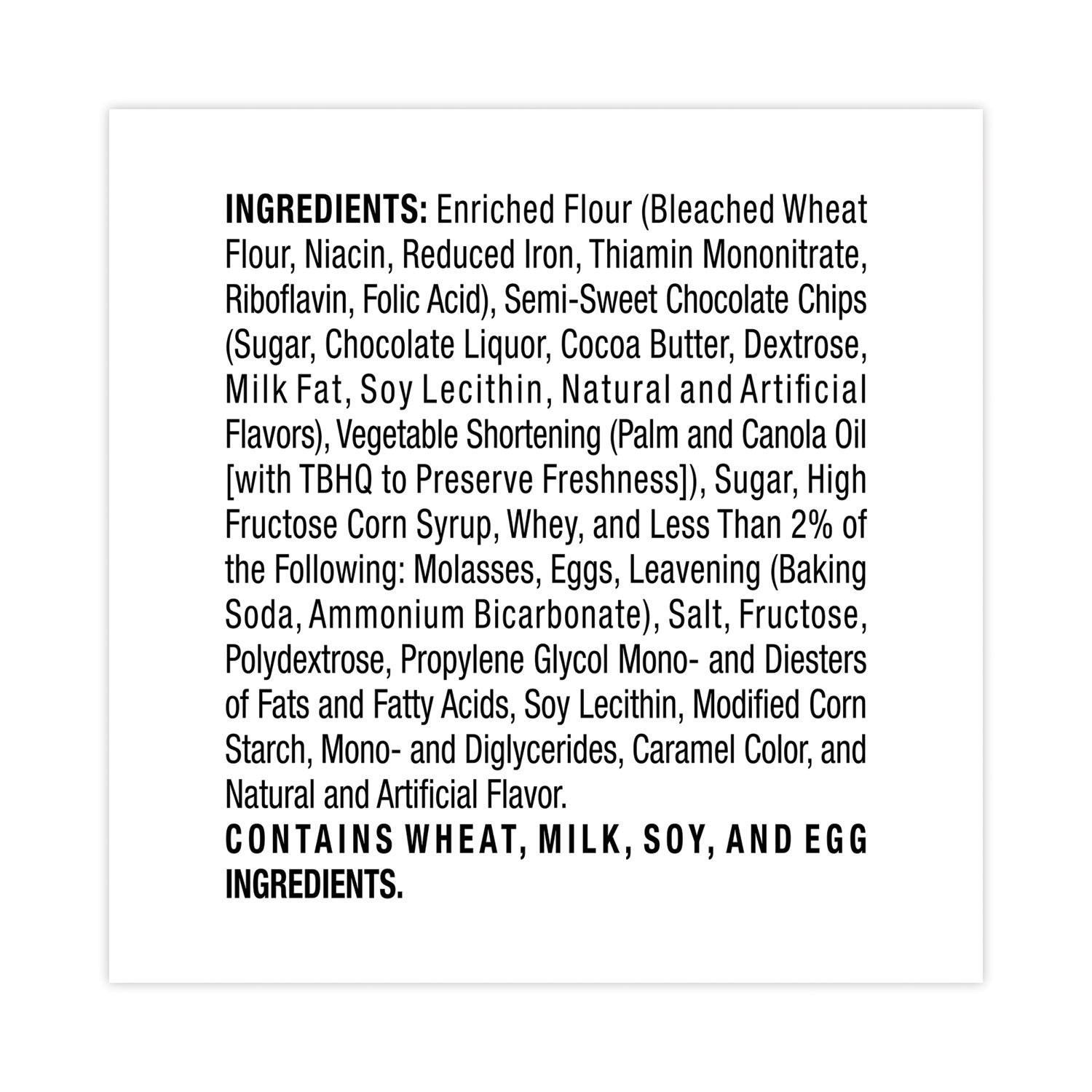 Homestyle Chocolate Chip Cookies, 2.5 oz Pack, 2 Cookies/Pack, 60 Packs/Carton, Ships in 1-3 Business Days