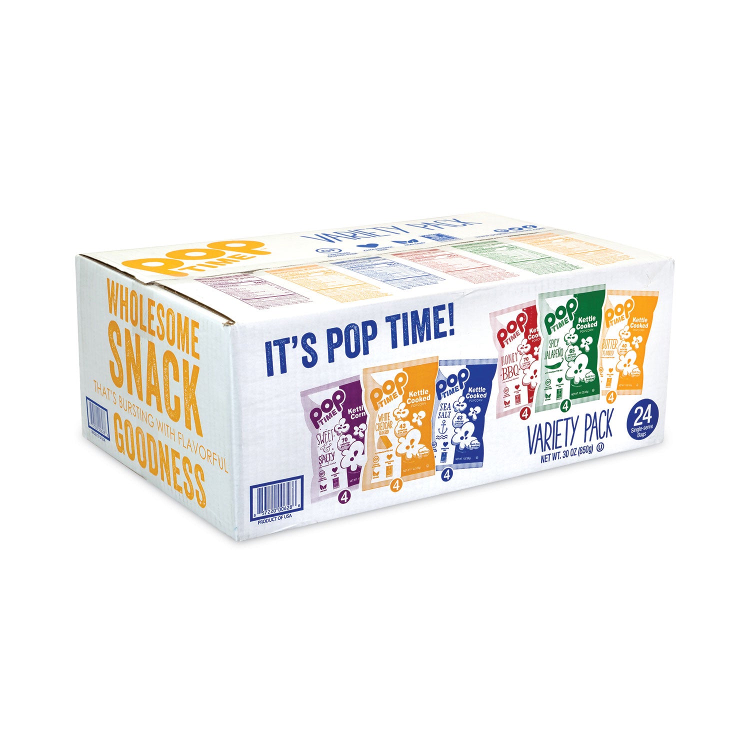 Kettle Cooked Popcorn Variety Pack, Assorted Flavors, 1 oz Bag, 24/Carton, Ships in 1-3 Business Days