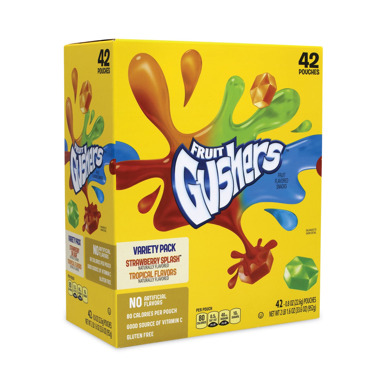 fruit-gushers-fruit-snacks-strawberry-and-tropical-fruit-flavors-08-oz-42-pouches-carton-ships-in-1-3-business-days_grr22001036 - 1