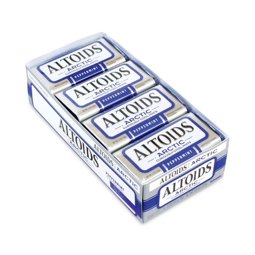 Arctic Peppermint Mints, 1.2 oz, 8 Tins/Pack, Ships in 1-3 Business Days