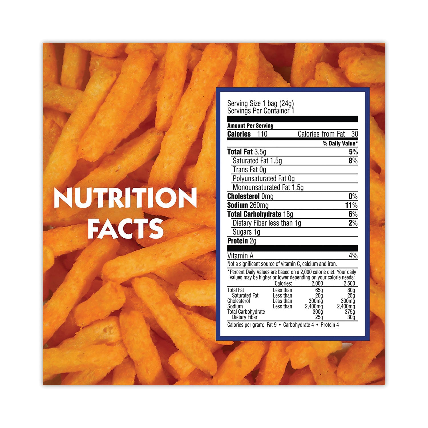 Hot Fries, Spicy Hot, 0.85 oz Bag, 72/Carton Ships in 1-3 Business Days