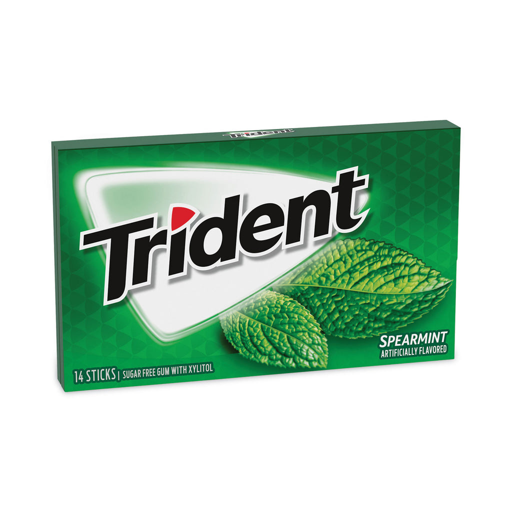 Sugar-Free Gum, Spearmint, 14 Pieces/Pack, 12 Packs/Carton, Ships in 1-3 Business Days