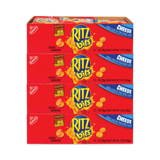 Ritz Bits Cheese Sandwich Crackers, 1 oz Pouch, 48 Pouches/Carton, Ships in 1-3 Business Days