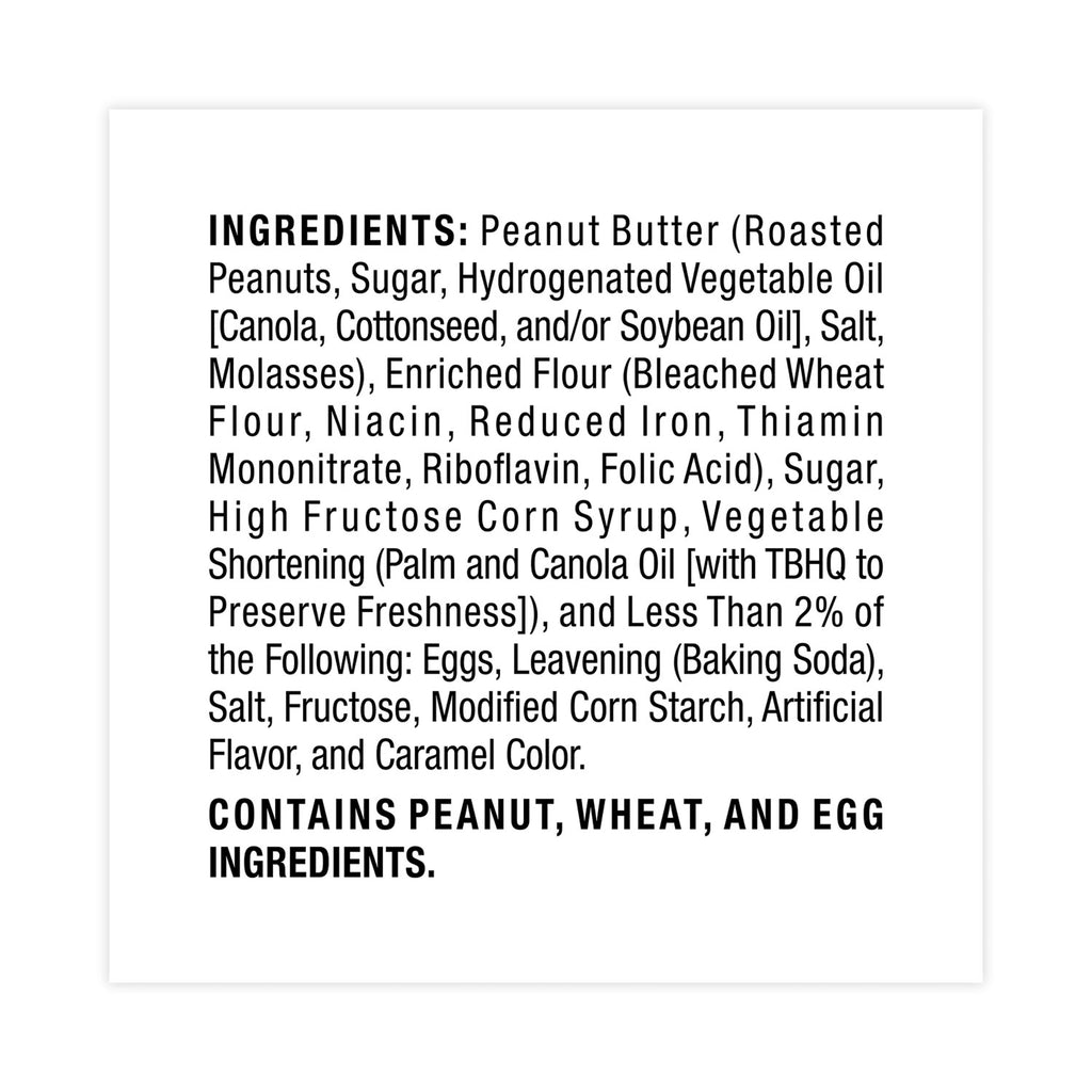 Homestyle Peanut Butter Cookies, 2.5 oz Pack, 2 Cookies/Pack, 60 Packs/Carton, Ships in 1-3 Business Days