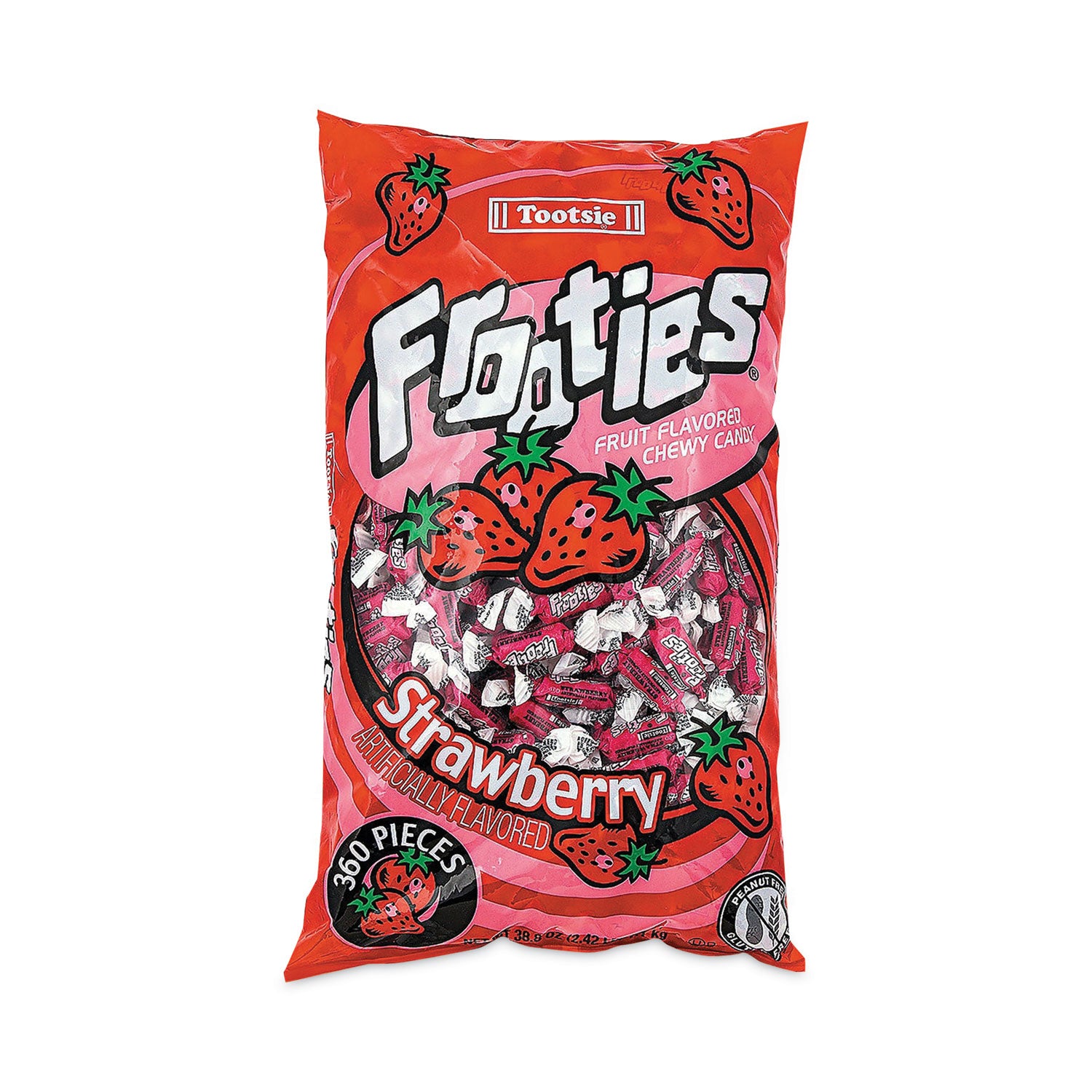 Frooties, Strawberry, 38.8 oz Bag, 360 Pieces/Bag, Ships in 1-3 Business Days
