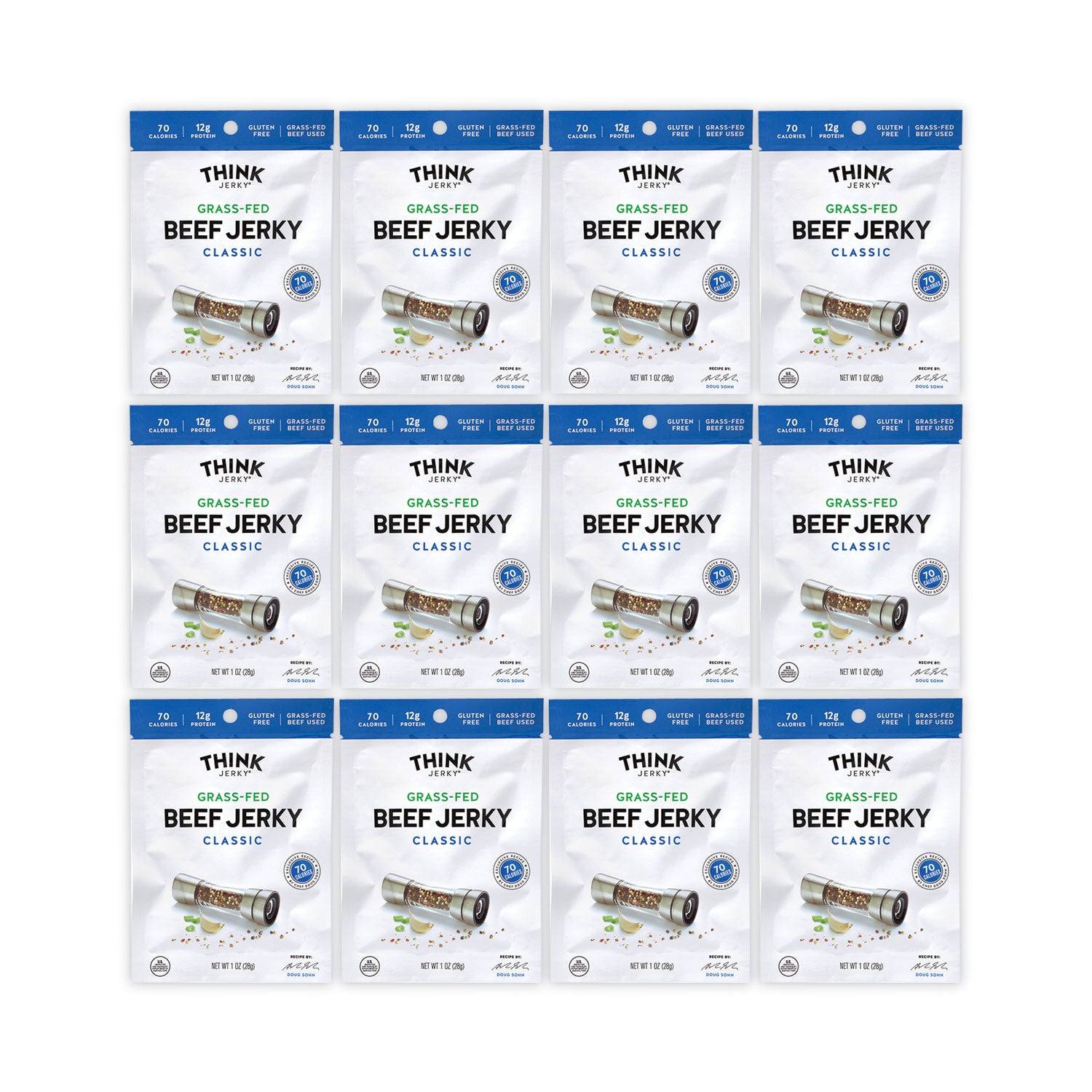 Classic Beef Jerky, 1 oz Pouch, 12/Pack, Ships in 1-3 Business Days