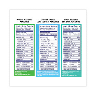 Almonds Variety Pack, Assorted Flavors, 0.6 oz Pouch, 7 Pouches/Box, 6 Boxes/Carton, Ships in 1-3 Business Days