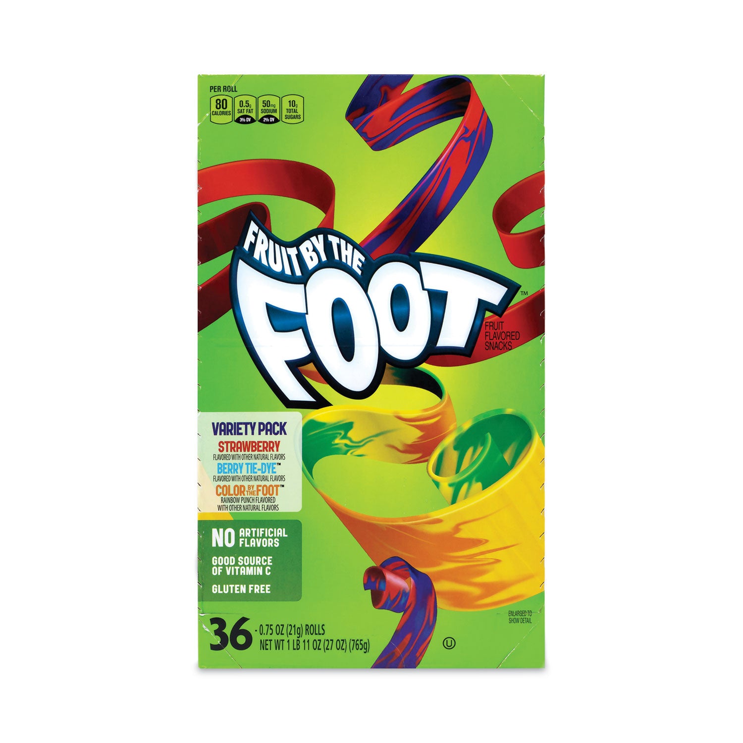 Fruit By The Foot Variety Pack, Assorted Flavors, 0.75 oz, 36 Pouches/Carton, Ships in 1-3 Business Days
