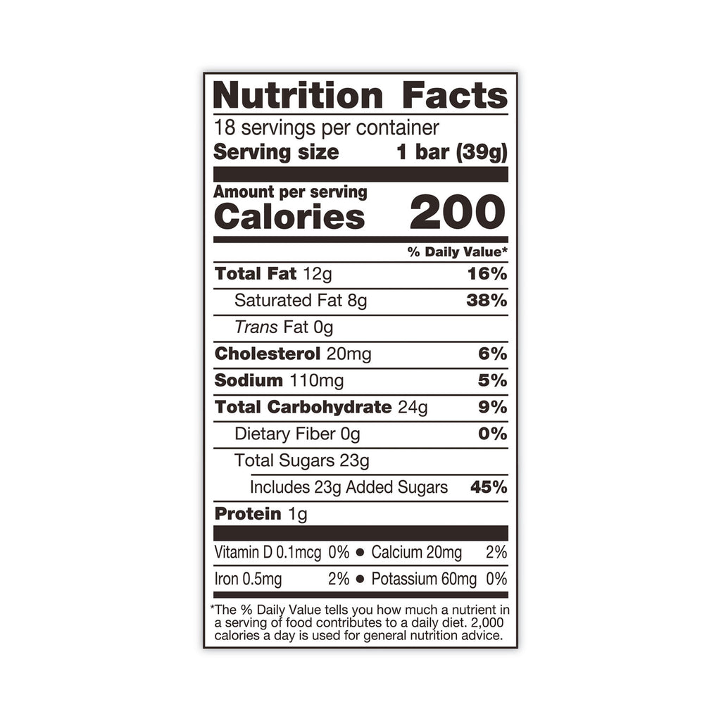 Candy Bar, 1.4 oz Bar, 18/Carton, Ships in 1-3 Business Days