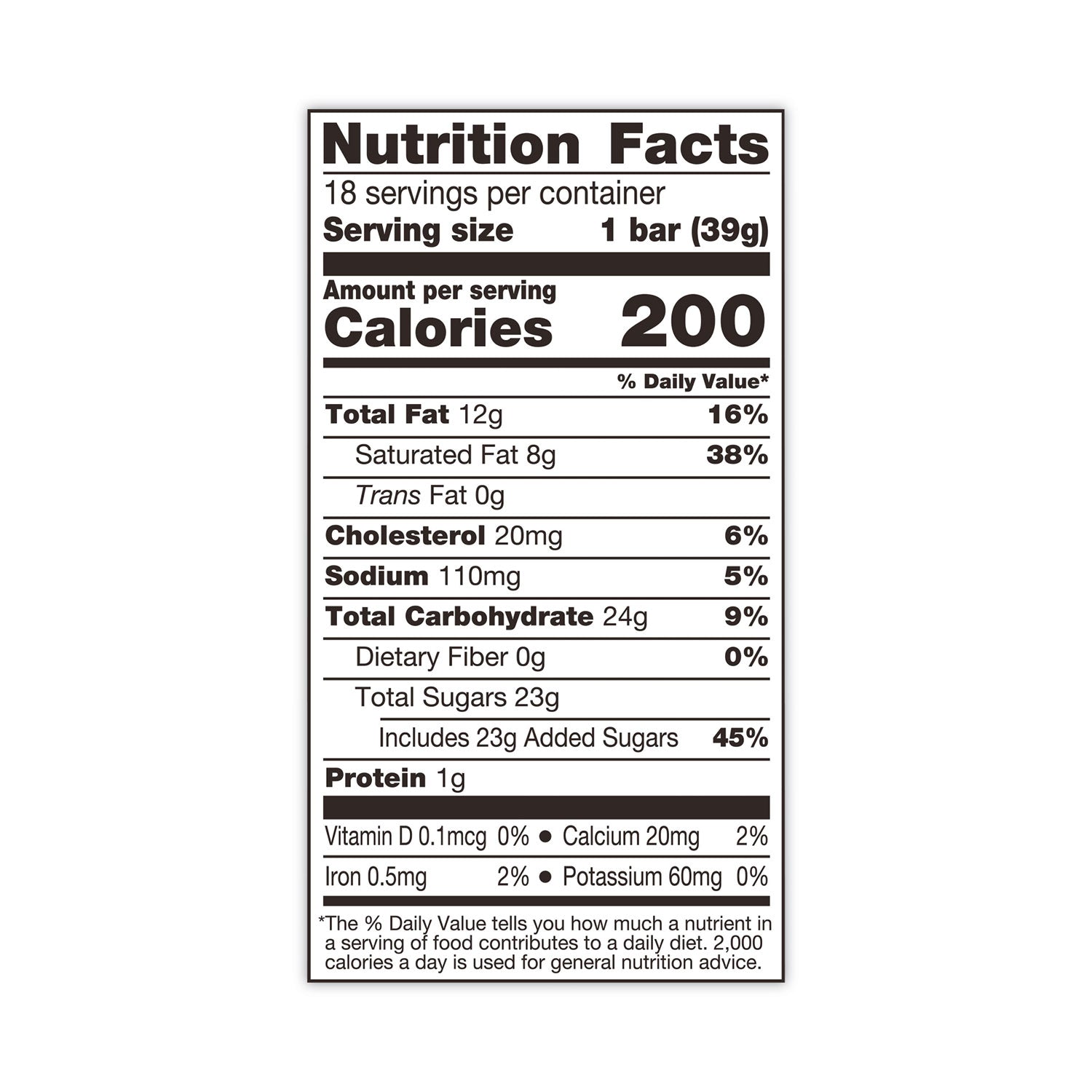 Candy Bar, 1.4 oz Bar, 18/Carton, Ships in 1-3 Business Days