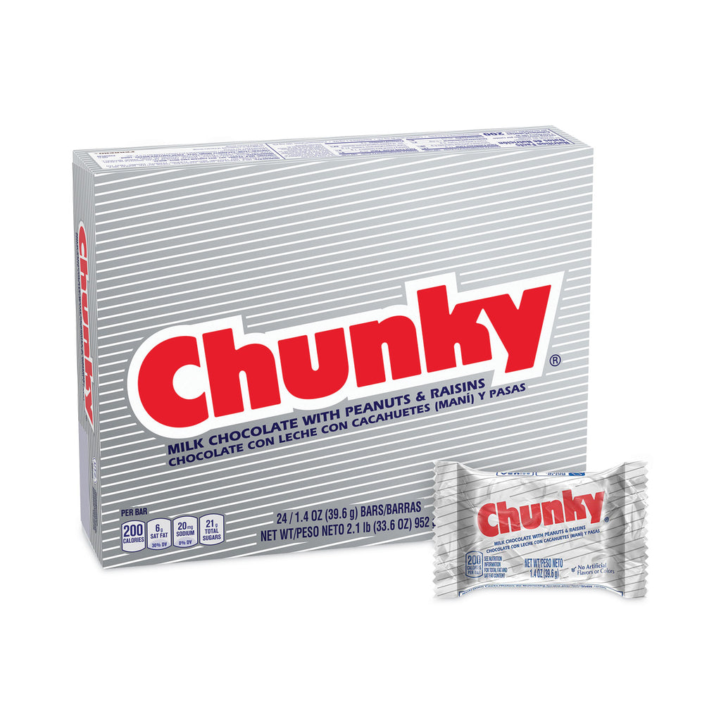 Chunky Bar, Individually Wrapped, 1.4 oz, 24/Carton, Ships in 1-3 Business Days