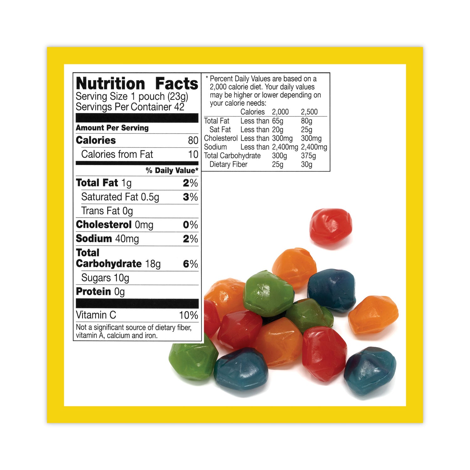 Fruit Gushers Fruit Snacks, Strawberry and Tropical Fruit Flavors, 0.8 oz, 42 Pouches/Carton, Ships in 1-3 Business Days