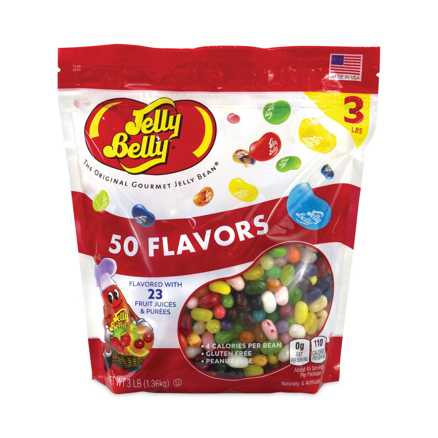 50 Flavors Jelly Beans Assortment, 3 lb Standup Bag, Ships in 1-3 Business Days