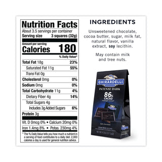 Intense Dark Midnight Reverie 86% Cacao Singles Bag, 4.12 oz Packs, 3 Count, Ships in 1-3 Business Days
