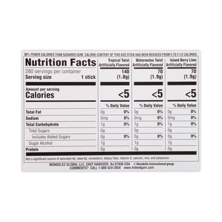 Sugar-Free Gum, Fruit Variety, 14 Pieces/Pack, 20 Packs/Carton, Ships in 1-3 Business Days