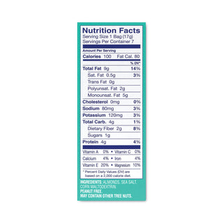 Oven Roasted Sea Salt Almonds, 0.6 oz Bag, 7 Bags/Box, 6 Box/Carton, Ships in 1-3 Business Days
