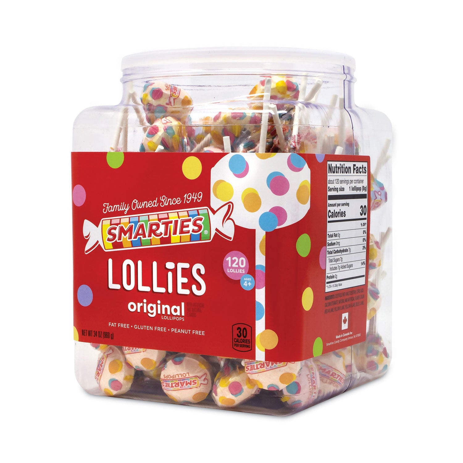 smarties-lollies-lollipops-34-oz-jar-120-pieces-ships-in-1-3-business-days_grr20900013 - 3