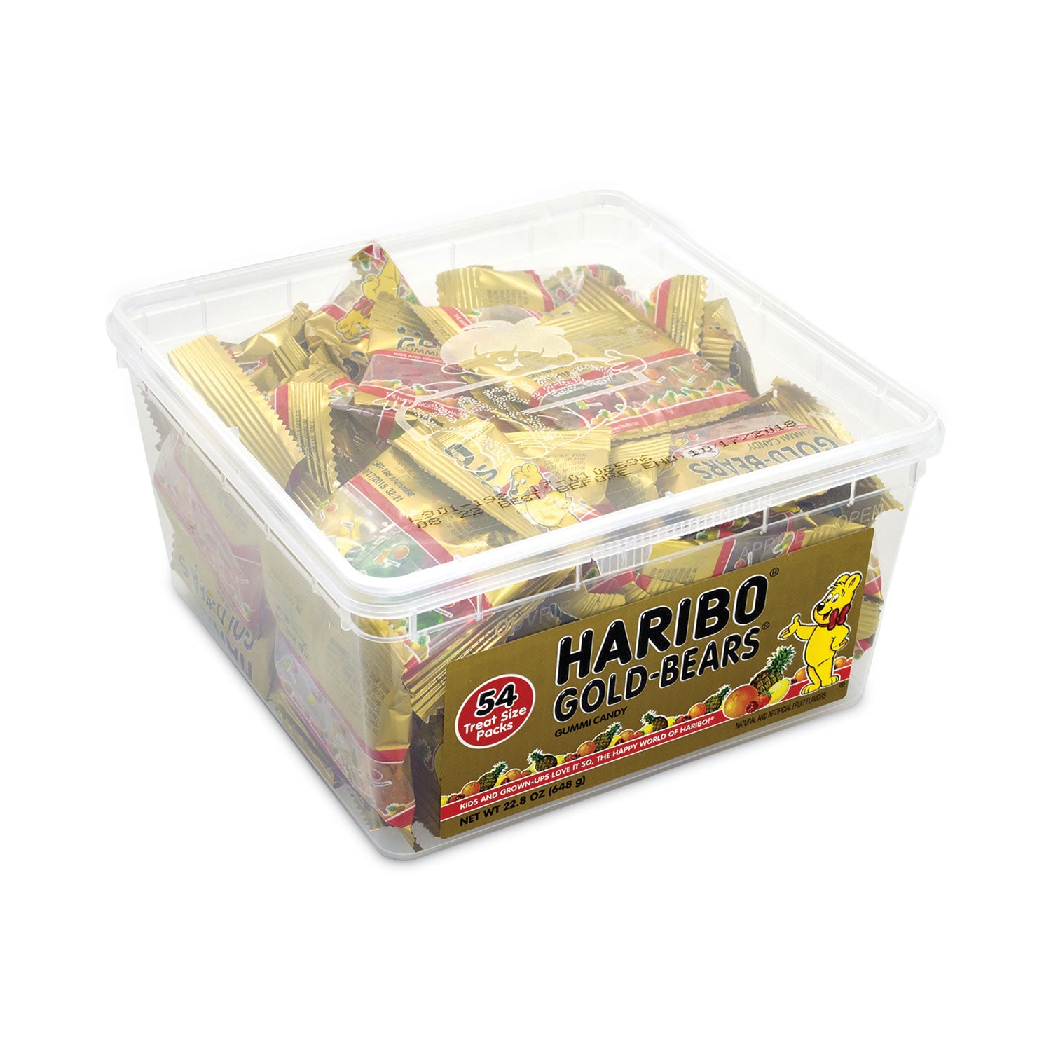 Goldbears Gummi Candy, 0.4 oz Pouches, Lemon; Orange; Pineapple; Rasberry; Strawberry, 54/Carton, Ships in 1-3 Business Days