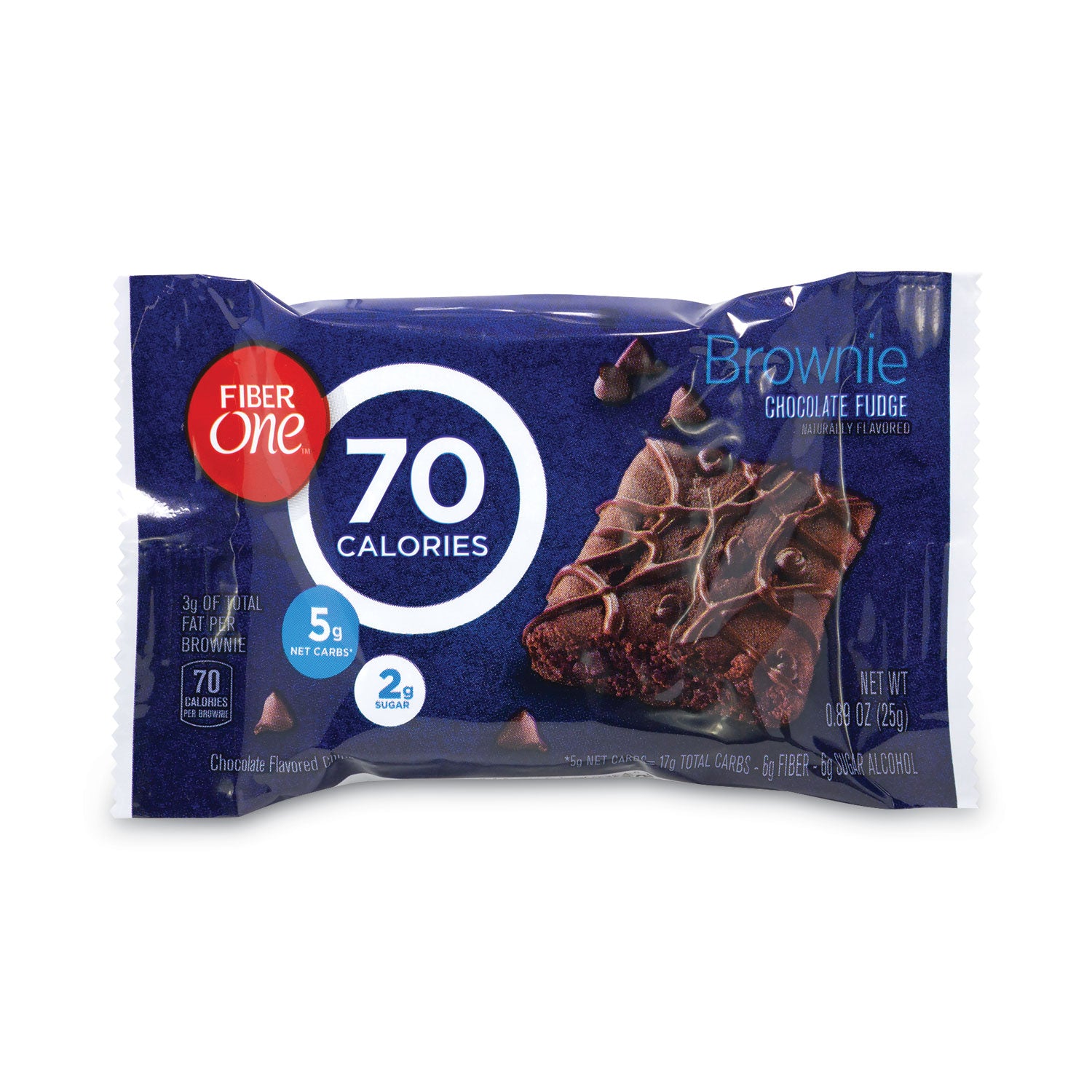 70 Calorie Chocolate Fudge Brownies, 0.89 oz, 40/Carton, Ships in 1-3 Business Days
