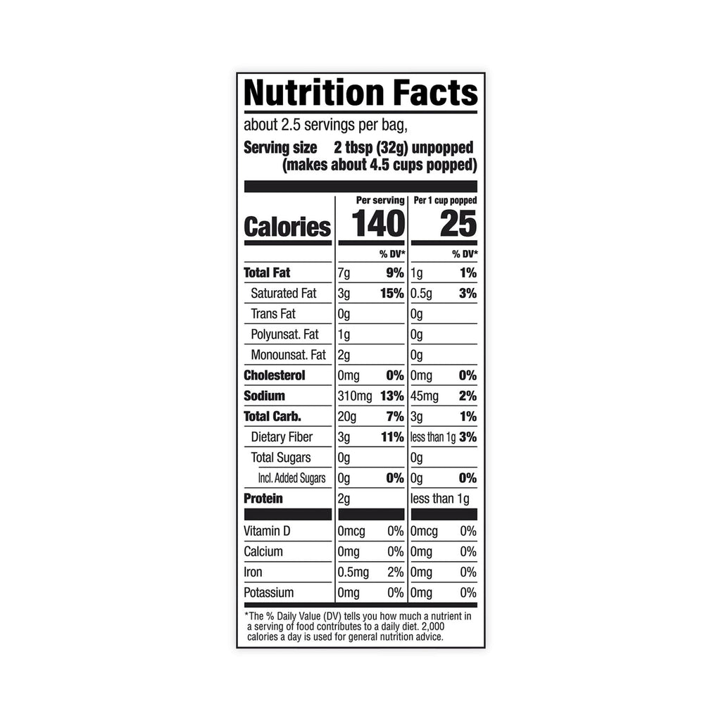 Butter Lovers Microwave Popcorn, 2.75 oz Bag, 36/Carton, Ships in 1-3 Business Days