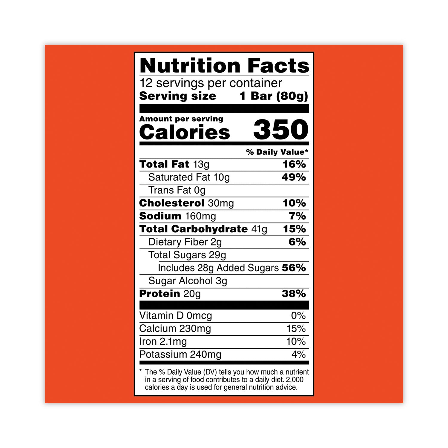 Recover Chocolate Chip Whey Protein Bar, 2.8 oz Bar, 12 Bars/Carton, Ships in 1-3 Business Days