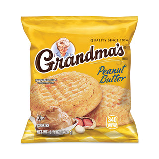Homestyle Peanut Butter Cookies, 2.5 oz Pack, 2 Cookies/Pack, 60 Packs/Carton, Ships in 1-3 Business Days