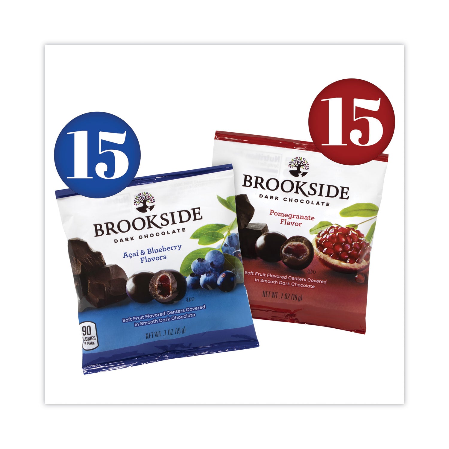 Dark Chocolate Fruit, Acai Blueberry and Pomegranate, 30 Pouches/Carton, Ships in 1-3 Business Days
