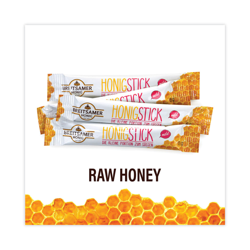 Raw Honey Sticks, 0.28 oz, 80 Sticks/Tub, 1 Tub/Carton, Ships in 1-3 Business Days