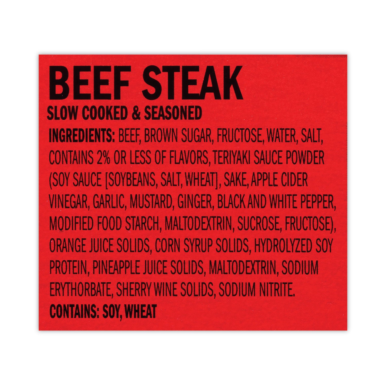 Jumbo Teriyaki Beek Steak, 2 oz, 12/Box, Ships in 1-3 Business Days