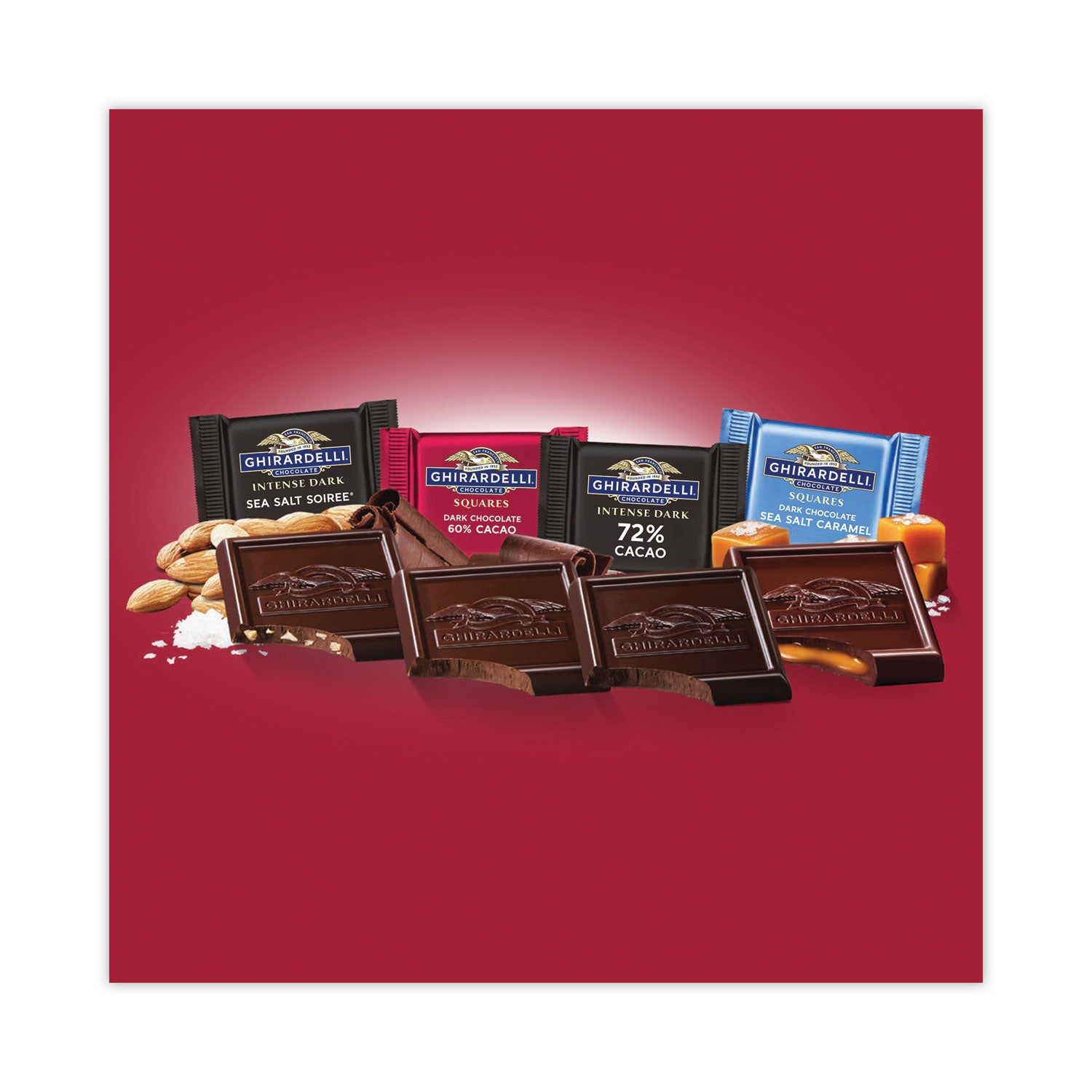 Squares Premium Dark Chocolate Assortment, 14.86 oz Bag, Ships in 1-3 Business Days
