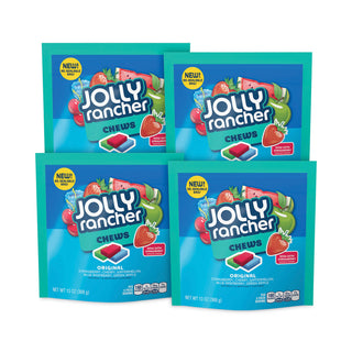 Chews Candy, Assorted Flavors, 13 oz Pouches, 4/Carton, Ships in 1-3 Business Days