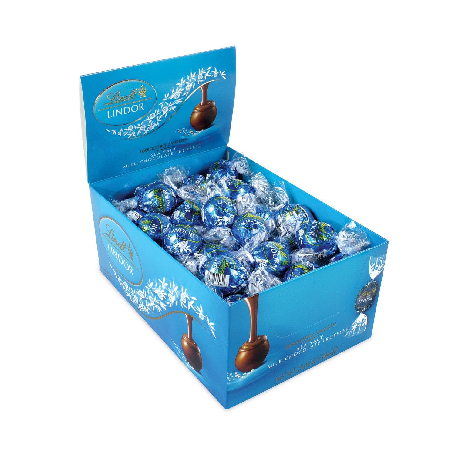 Lindor Truffles Milk Chocolate Sea Salt, 1.85 lb, 60 Pieces/Carton, Ships in 1-3 Business Days