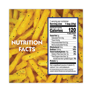 Cheddar Fries, 0.85 oz Bag, 72/Carton, Ships in 1-3 Business Days
