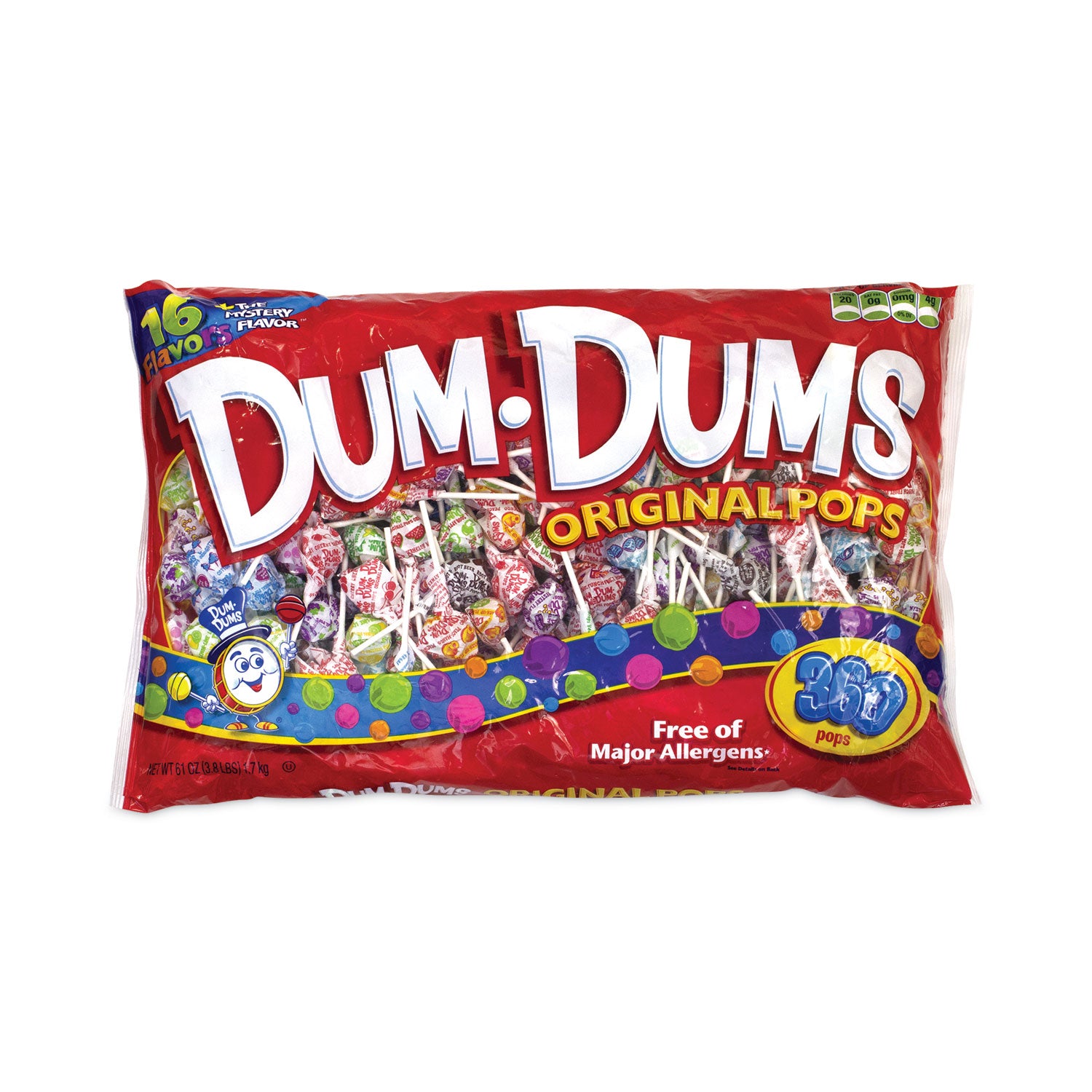 Dum-Dum-Pops, 14 Assorted Flavors, 360 Pieces/Carton, Ships in 1-3 Business Days