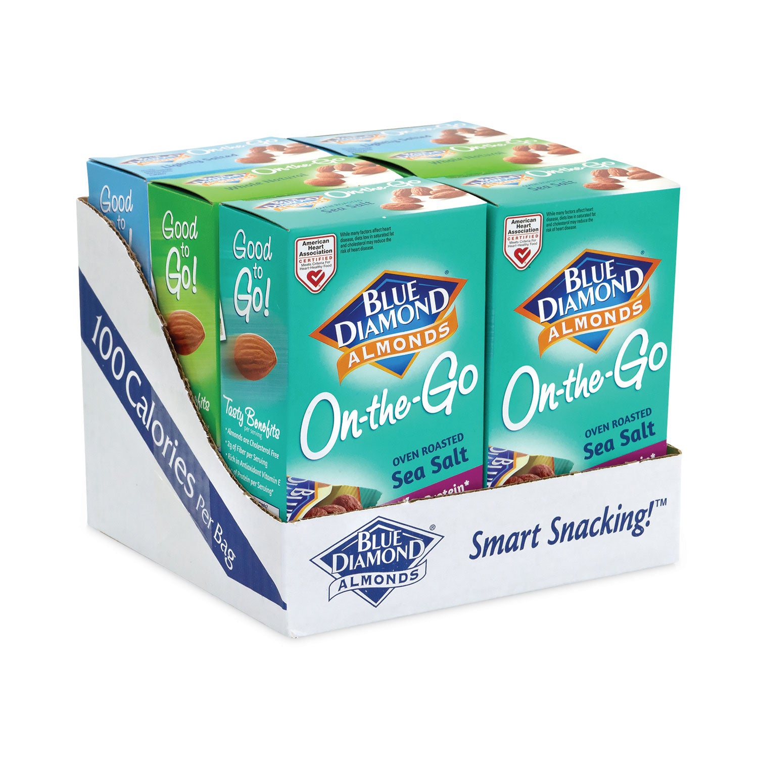 Almonds Variety Pack, Assorted Flavors, 0.6 oz Pouch, 7 Pouches/Box, 6 Boxes/Carton, Ships in 1-3 Business Days