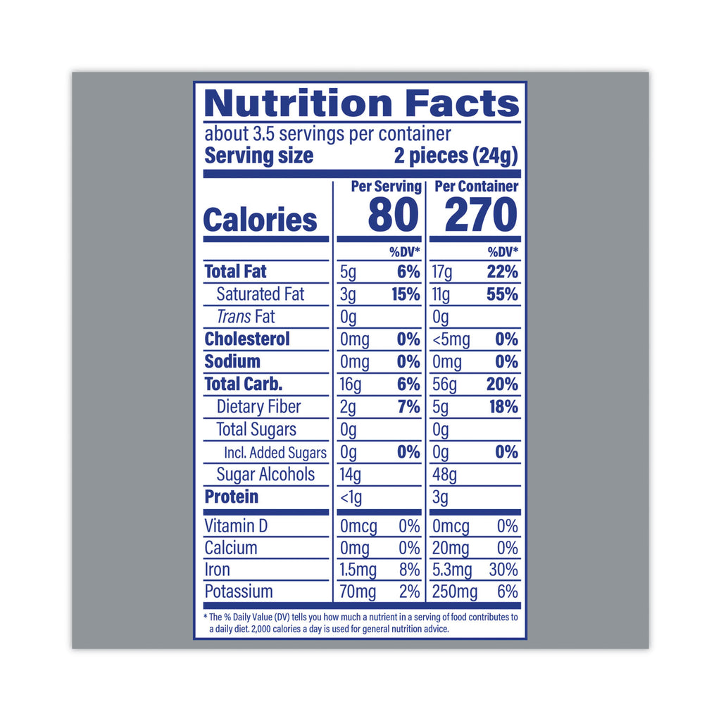Sugar Free Peppermint Pattie, 3 oz Peg Bags, 12/Carton, Ships in 1-3 Business Days