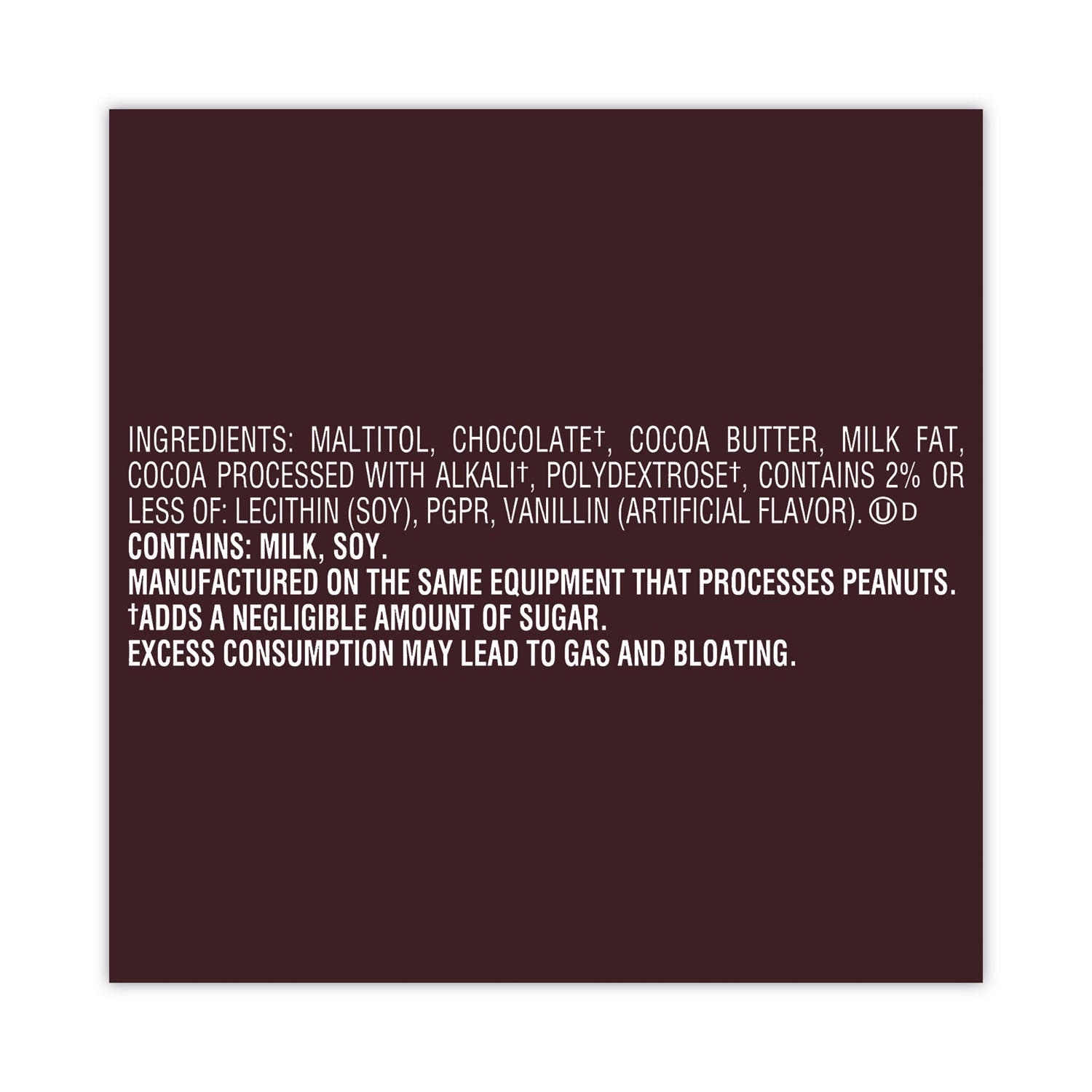 Miniatures Special Dark Sugar-Free Chocolate, 3 oz Bag, 12 Bags/Carton, Ships in 1-3 Business Days
