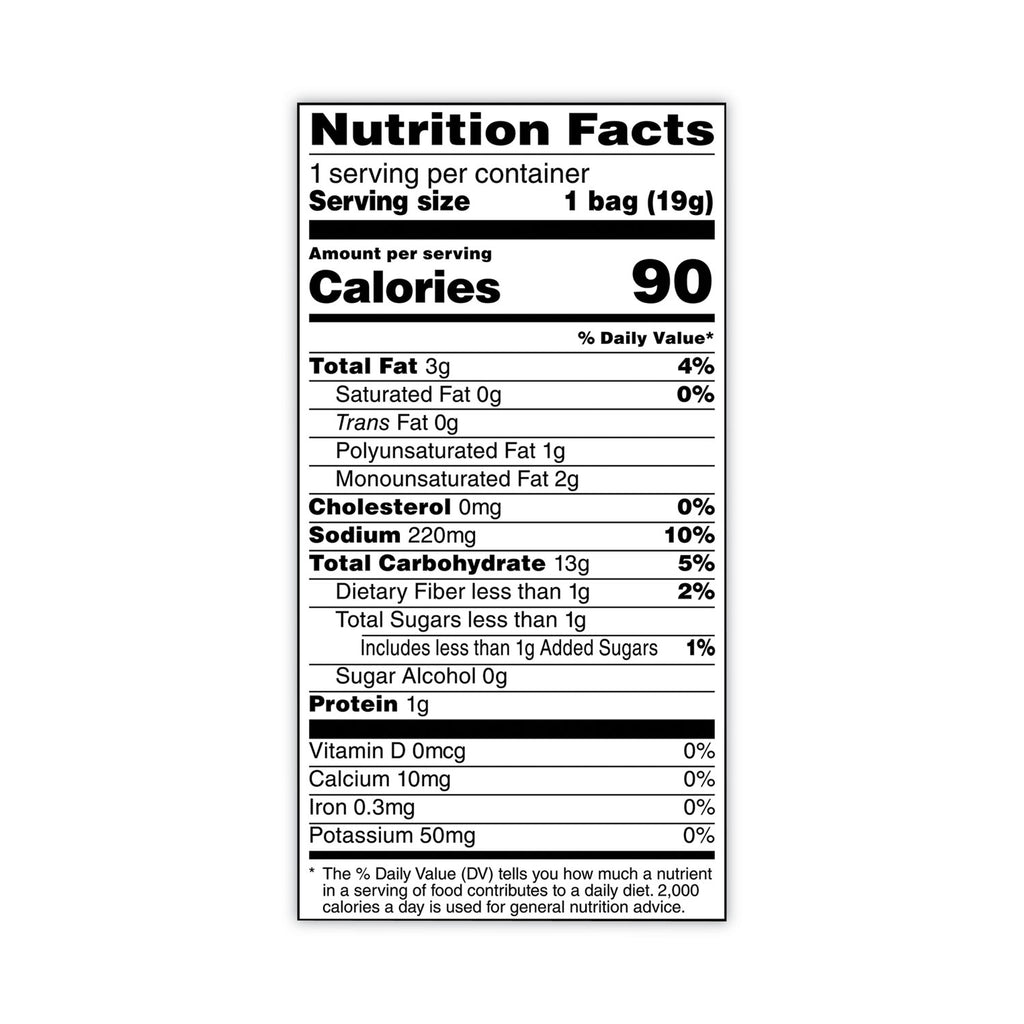 Rice Crisps, Cheddar Cheese, 0.67 oz Bag, 60 Bags/Carton, Ships in 1-3 Business Days