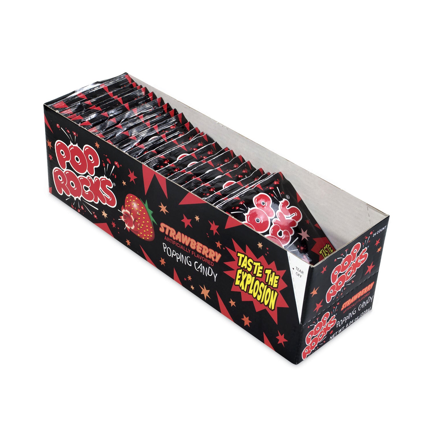 Sugar Candy,Strawberry, 0.33 oz Pouches, 24/Carton, Ships in 1-3 Business Days