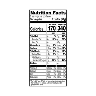 Homestyle Chocolate Chip Cookies, 2.5 oz Pack, 2 Cookies/Pack, 60 Packs/Carton, Ships in 1-3 Business Days