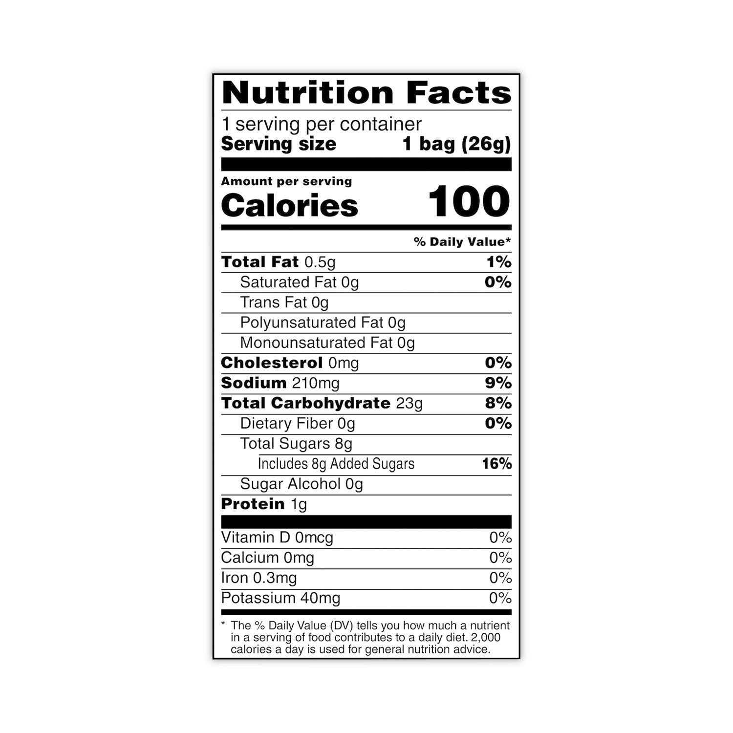 Rice Crisps, Caramel, 0.91 oz Bag, 60 Bags/Carton, Ships in 1-3 Business Days